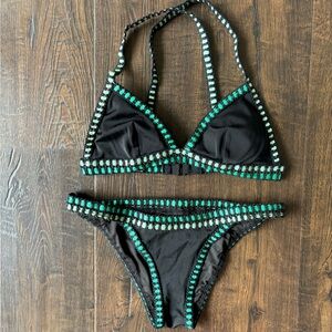Victoria’s Secret Crochet Bikini Set - Green | Size XS
